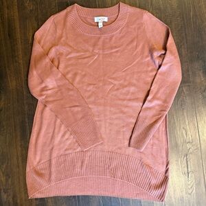d. & co. Dusty Rose Crew Neck Sweater, XXS, oversized tunic🌹